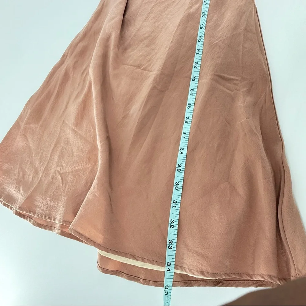 Lavender Brown Elegant Silk Halter Dress - Picture 7 of 7